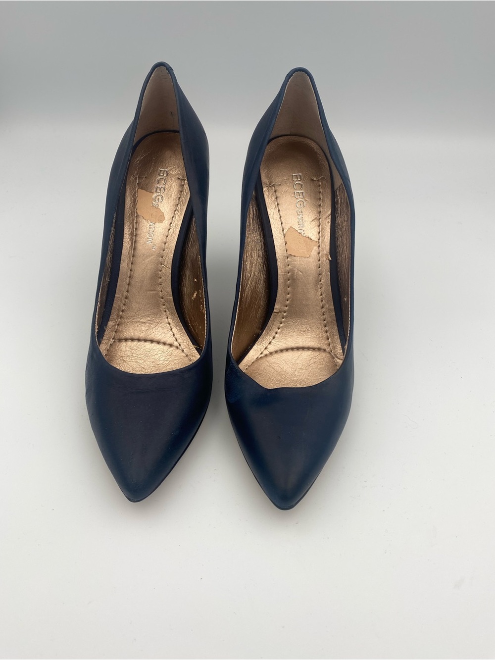BCBGeneration Navy Pointed Toe Pumps - Sleek Dress Heels